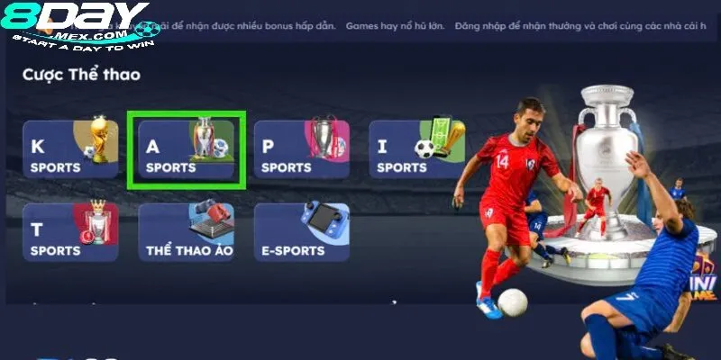 Khám Phá A-Sports 8Day - Nền Tảng Cá Cược Thể Thao Hàng Đầu 1 Sơ lược thông tin về sảnh game A-Sports 8day